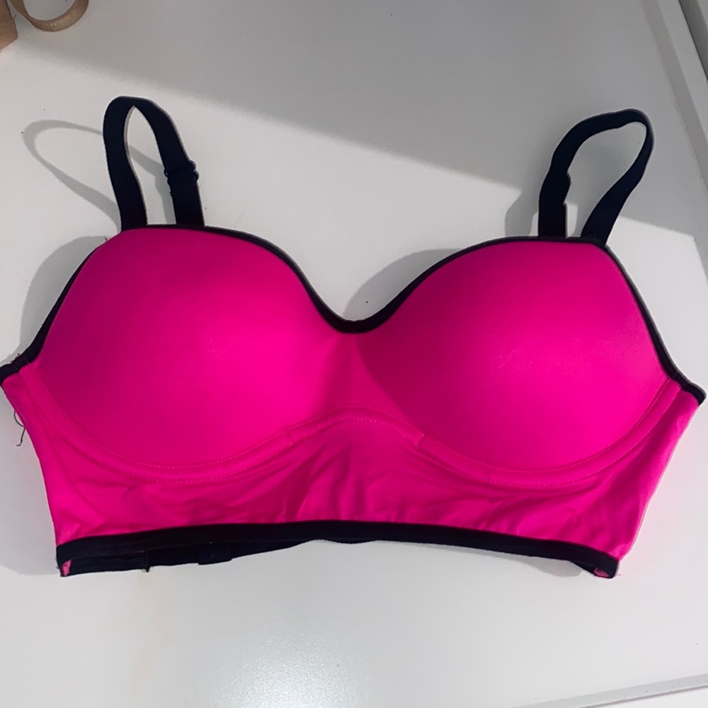 Victoria’s Secret PINK caged sports bralette in hot pink